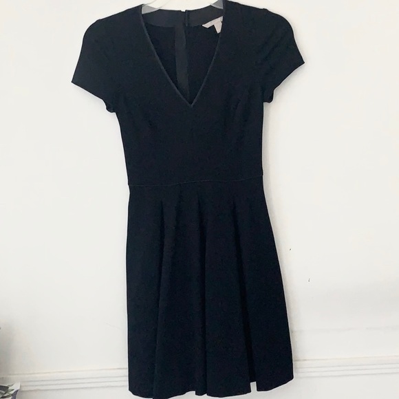 Banana Republic Ponte Fit and Flare Black Dress - Picture 2 of 4